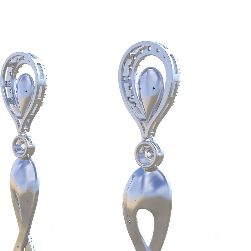 Earring model 0251-2 3D printable model15 3D print model_1