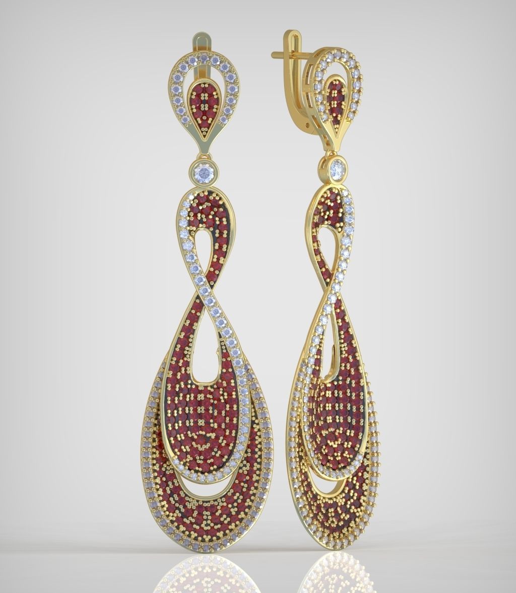 Earring model 0251-2 3D printable model15 3D print model_11