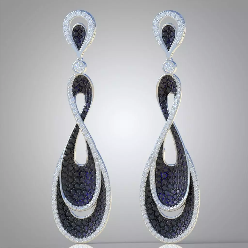 Earring model 0251-2 3D printable model15 3D print model_0