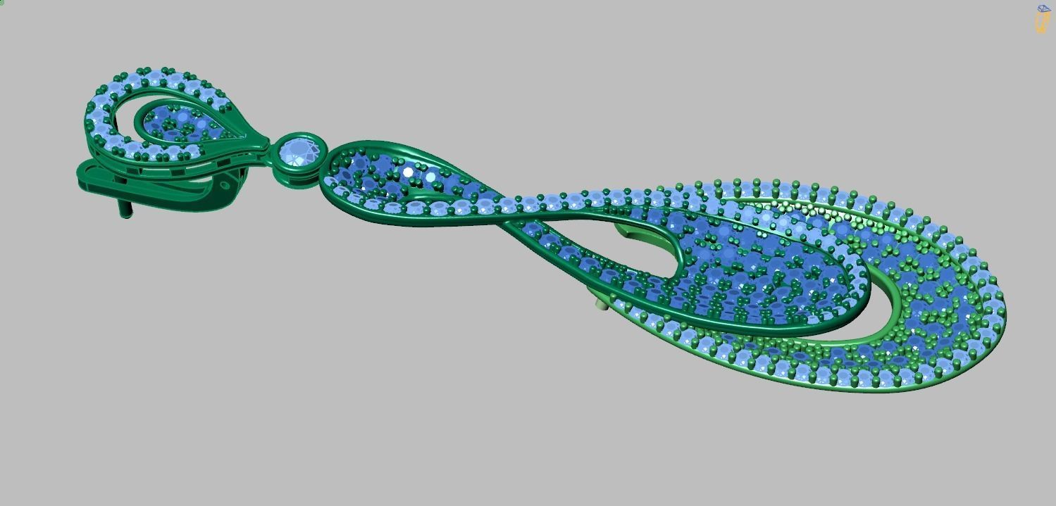 Earring model 0251-2 3D printable model15 3D print model_24