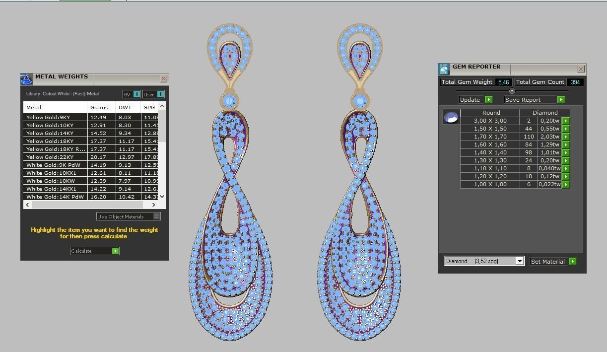 Earring model 0251-2 3D printable model15 3D print model_22