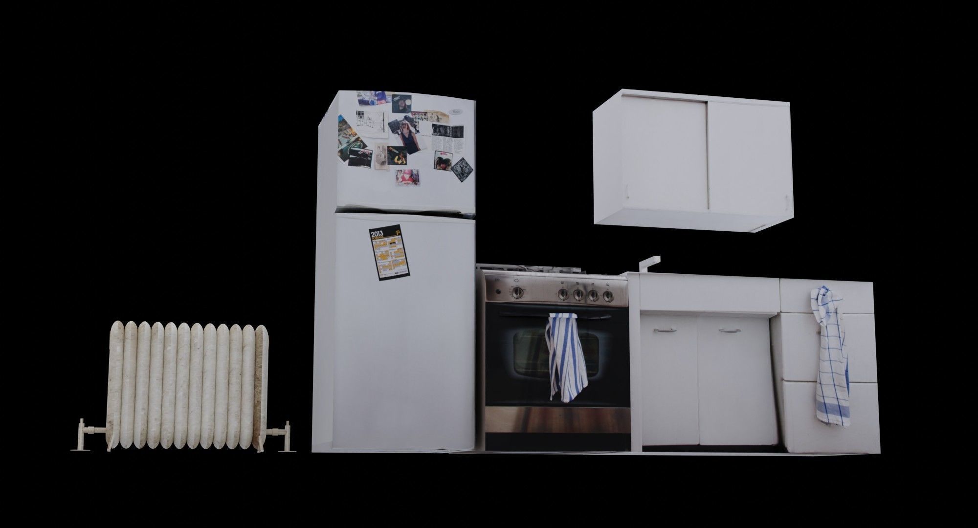 Low Poly Kitchen Assets Low-poly 3D model_5