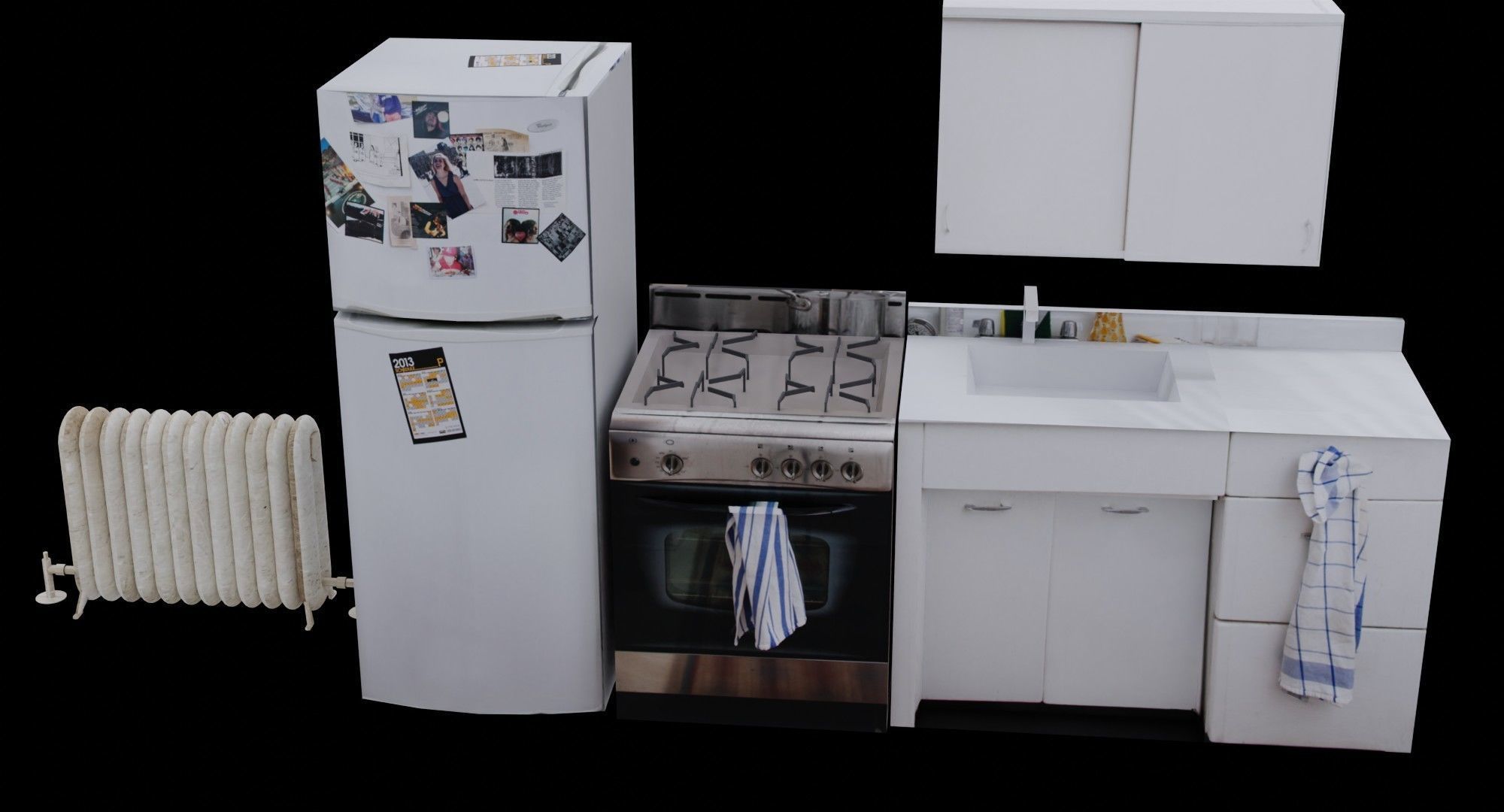 Low Poly Kitchen Assets Low-poly 3D model_3