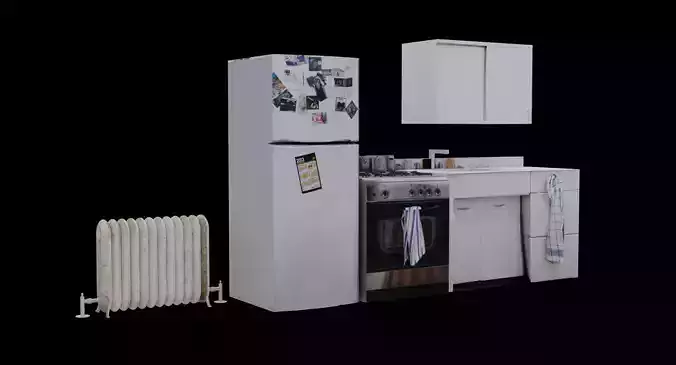 Low Poly Kitchen Assets