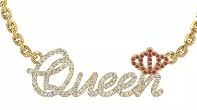 Queen pendant  Stone and solid