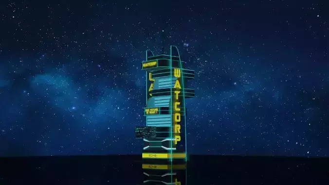 Watcorp SciFi Building Free 3D model