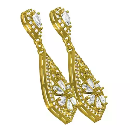 Antique Art Deco Diamond Stud Earring 2