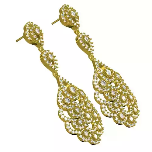 Antique Art Deco Diamond Stud Earring 3