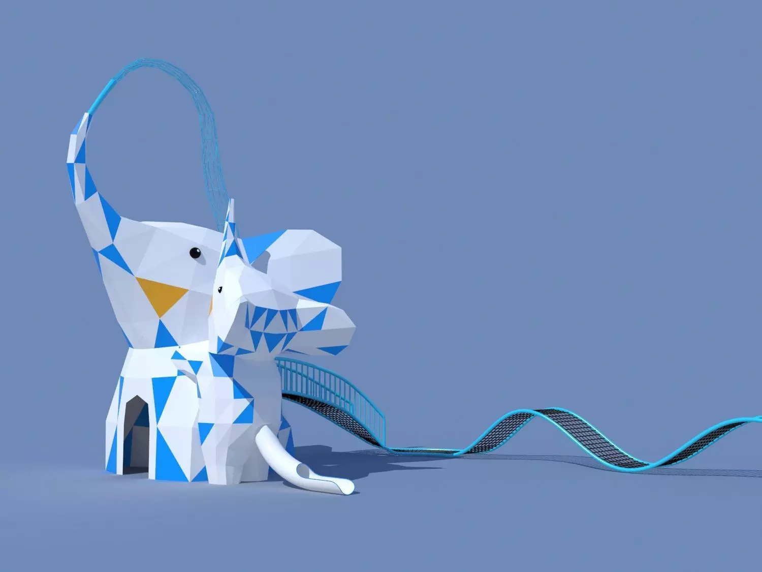 Elephant Slide Paradise 3D model_0