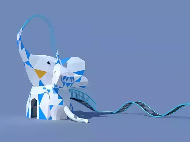 Elephant Slide Paradise 3D model