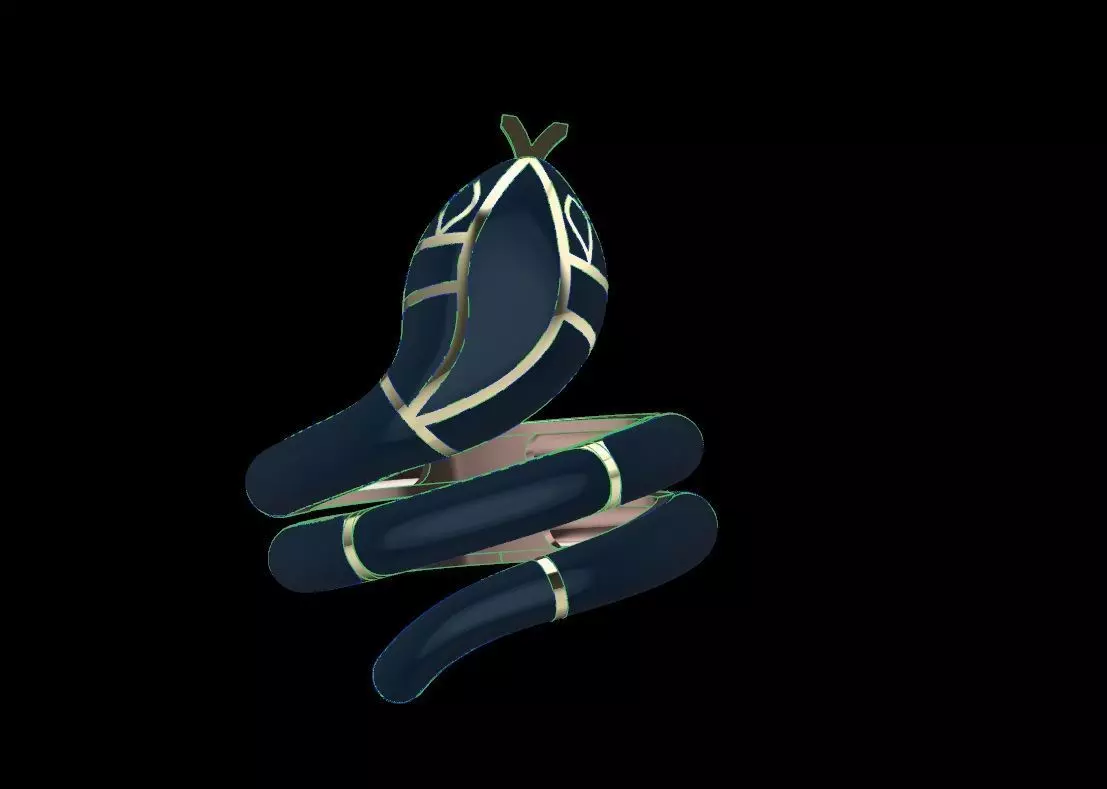 enamled snake ring Free 3D print model_0