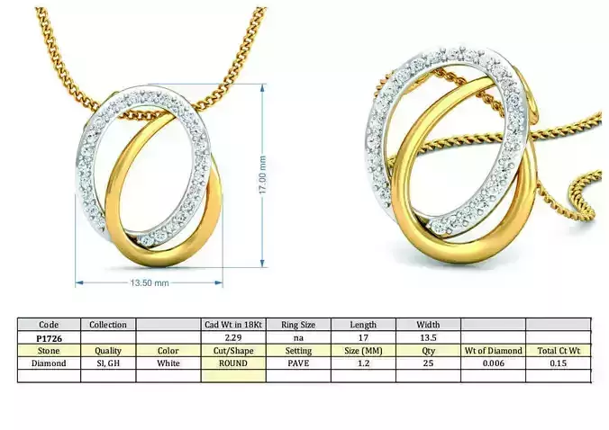 Diamond Solitaire Necklaces Set With Ring 3D Print Model