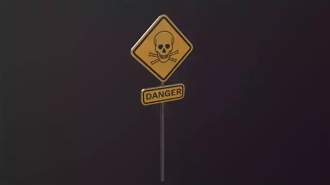 Danger Sign 3D Model