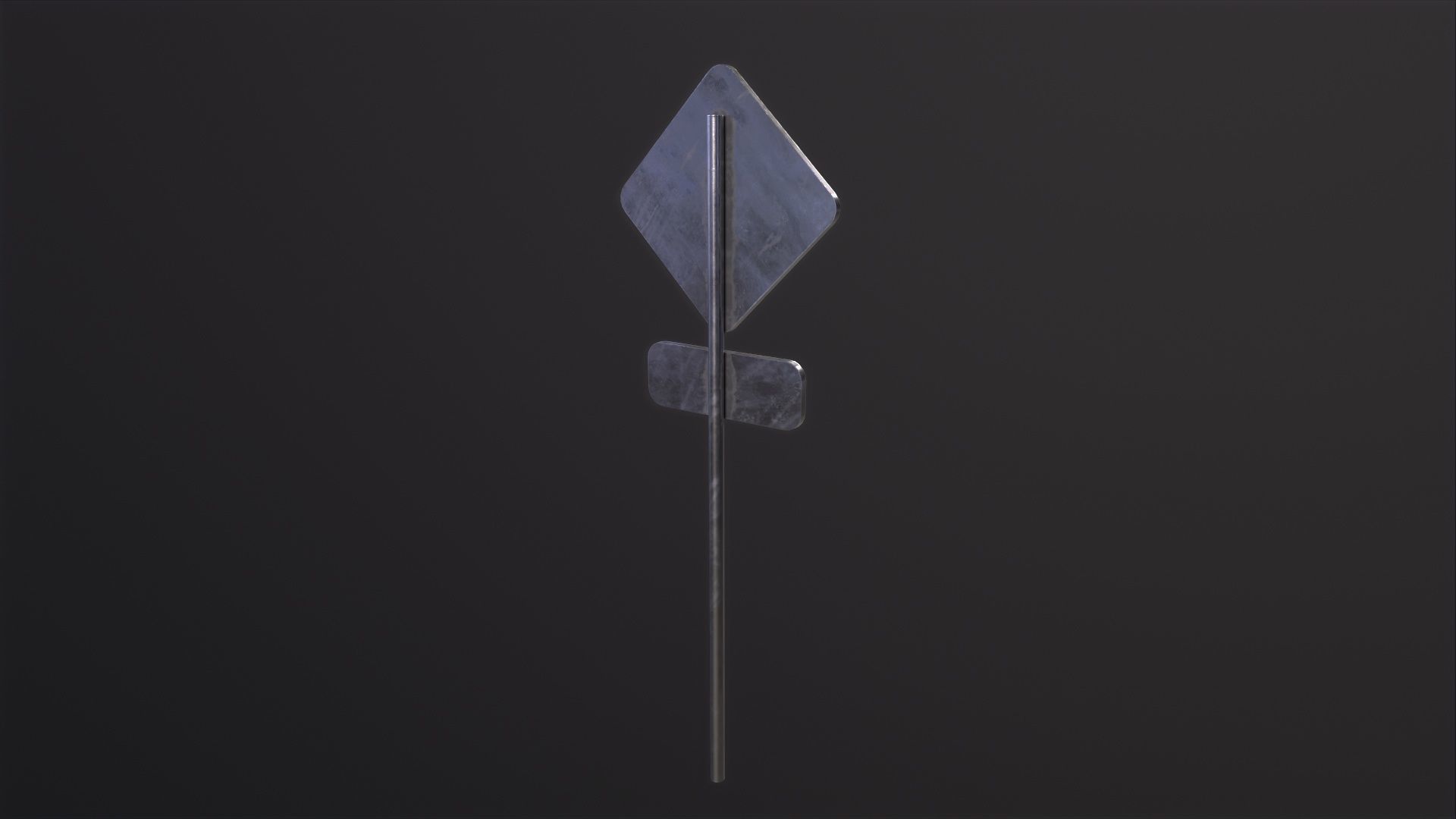 Danger Sign 3D Model Low-poly 3D model_5