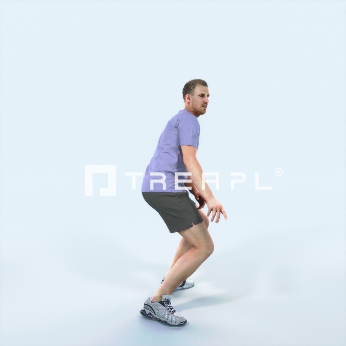 Mistery 08K Football Changing Direction Sports Man Low-poly 3D model_2