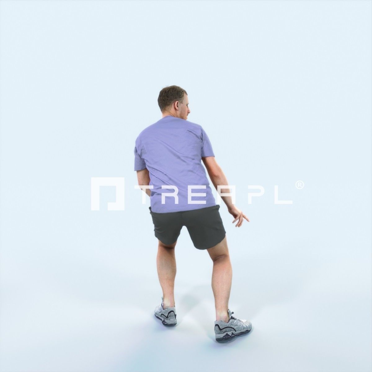 Mistery 08K Football Changing Direction Sports Man Low-poly 3D model_3