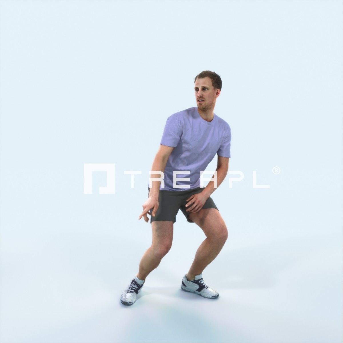 Mistery 08K Football Changing Direction Sports Man Low-poly 3D model_1