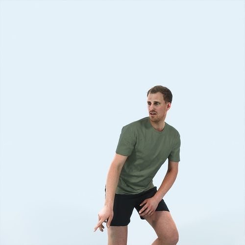 Mistery 08I Football Changing Direction Sports Man Low-poly 3D model