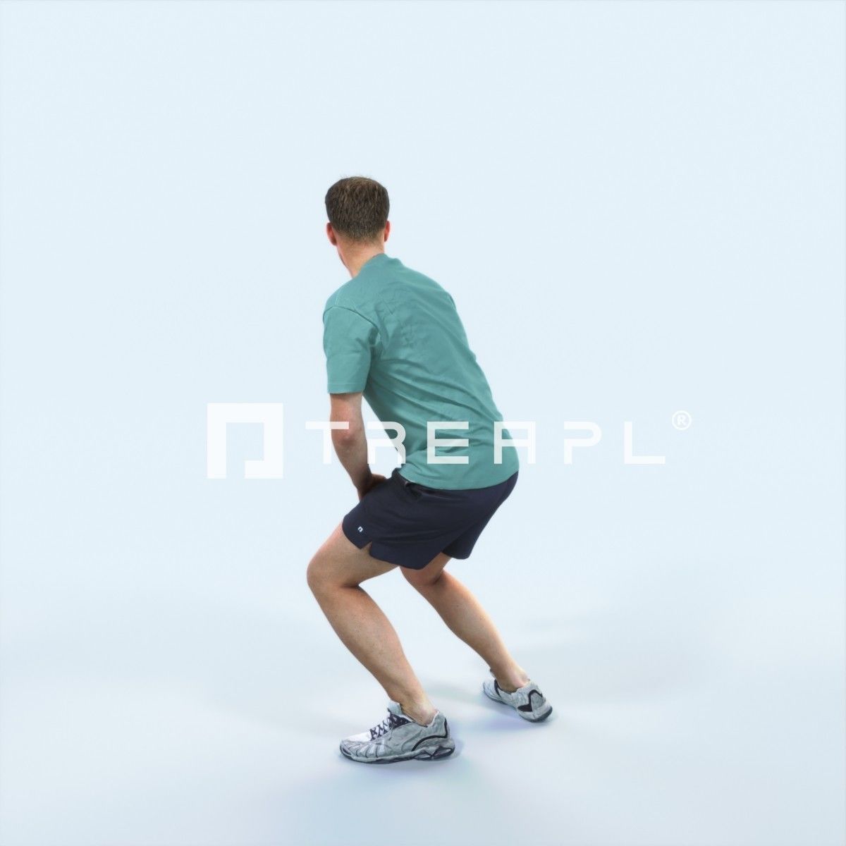 Mistery 08G Football Changing Direction Sports Man Low-poly 3D model_4