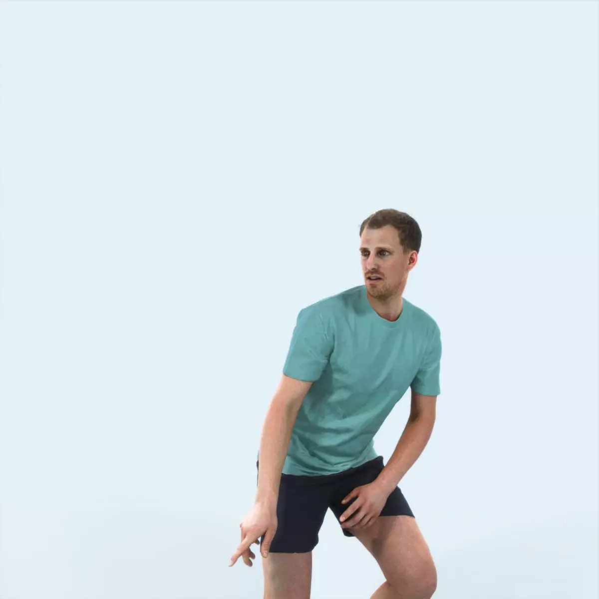 Mistery 08G Football Changing Direction Sports Man Low-poly 3D model_0