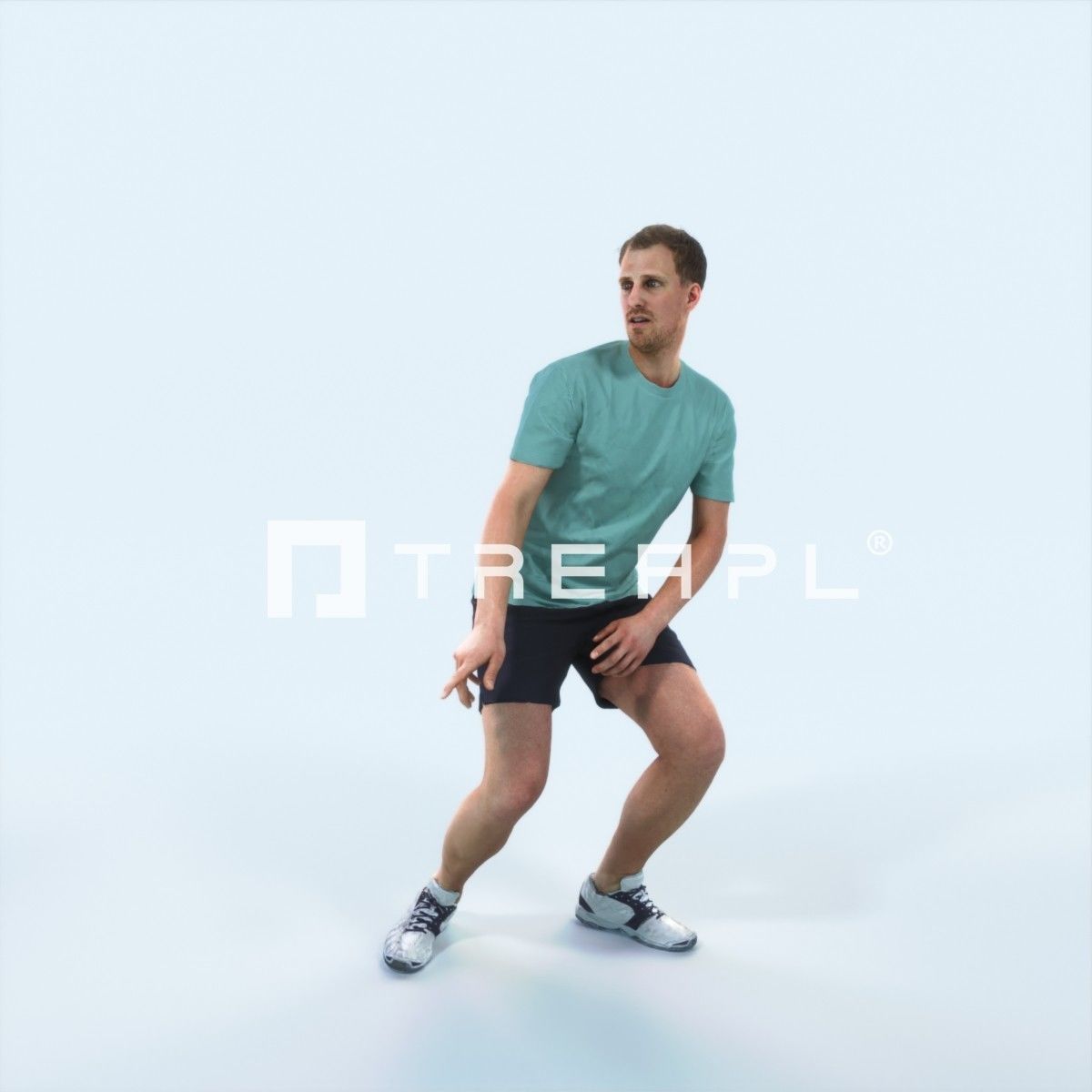 Mistery 08G Football Changing Direction Sports Man Low-poly 3D model_1
