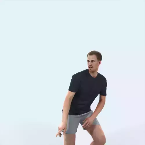 Mistery 08E Football Changing Direction Sports Man Low-poly 3D model