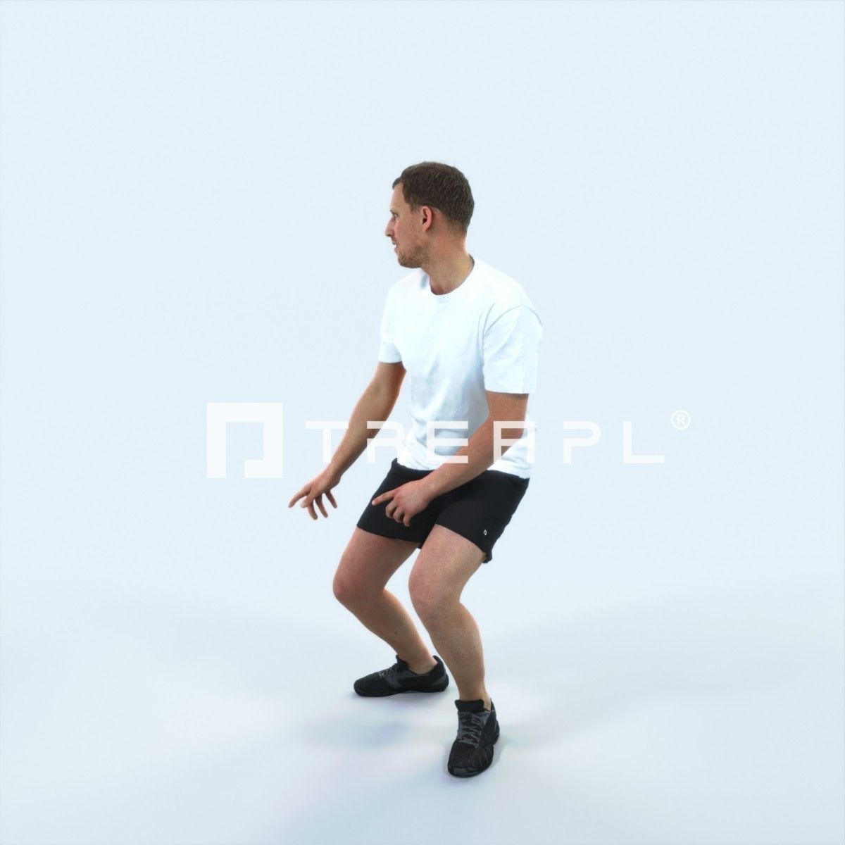 Mistery 08C Football Changing Direction Sports Man Low-poly 3D model_5