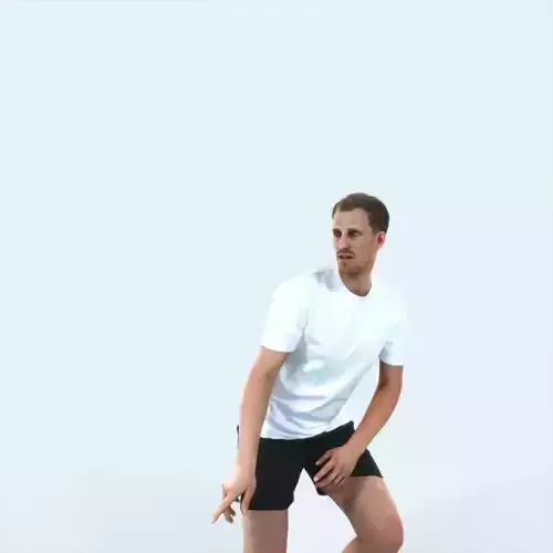 Mistery 08C Football Changing Direction Sports Man Low-poly 3D model