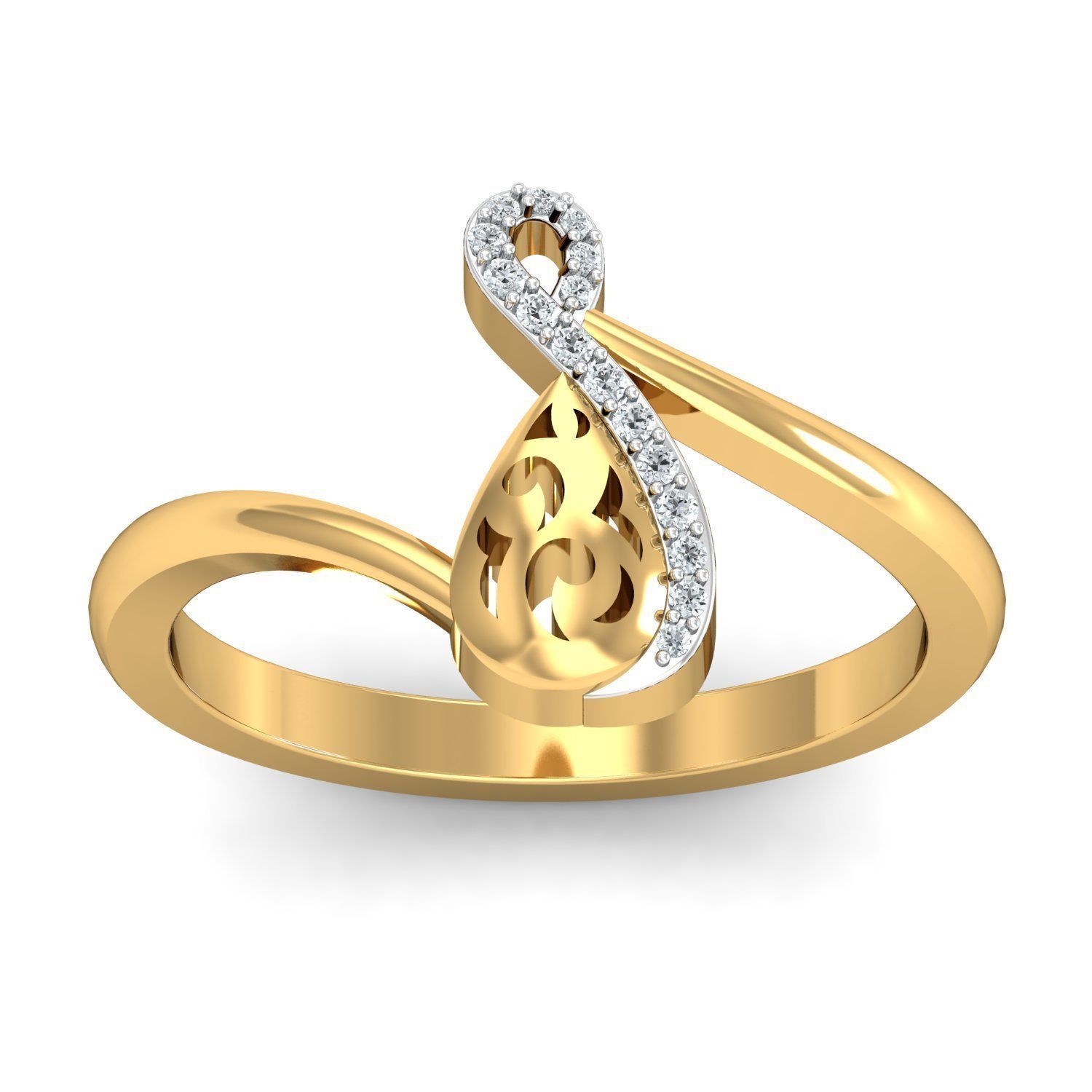 Diamond Solitaire Necklaces Set With Ring 3D Print Model 3D print model_10