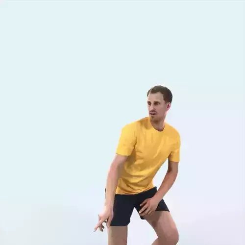 Mistery 08A Football Changing Direction Sports Man Low-poly 3D model