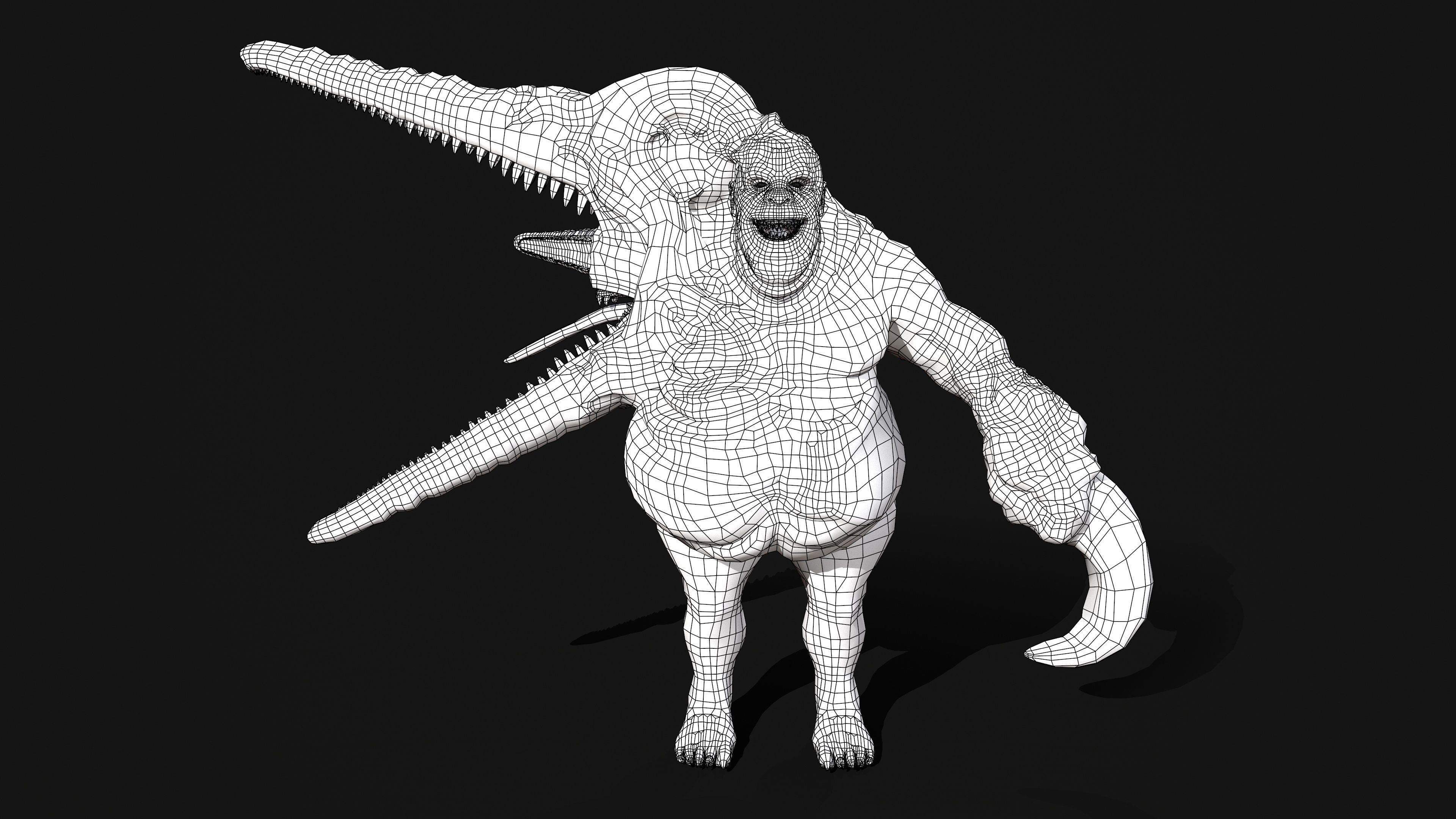 Butcher  Low-poly 3D model_9