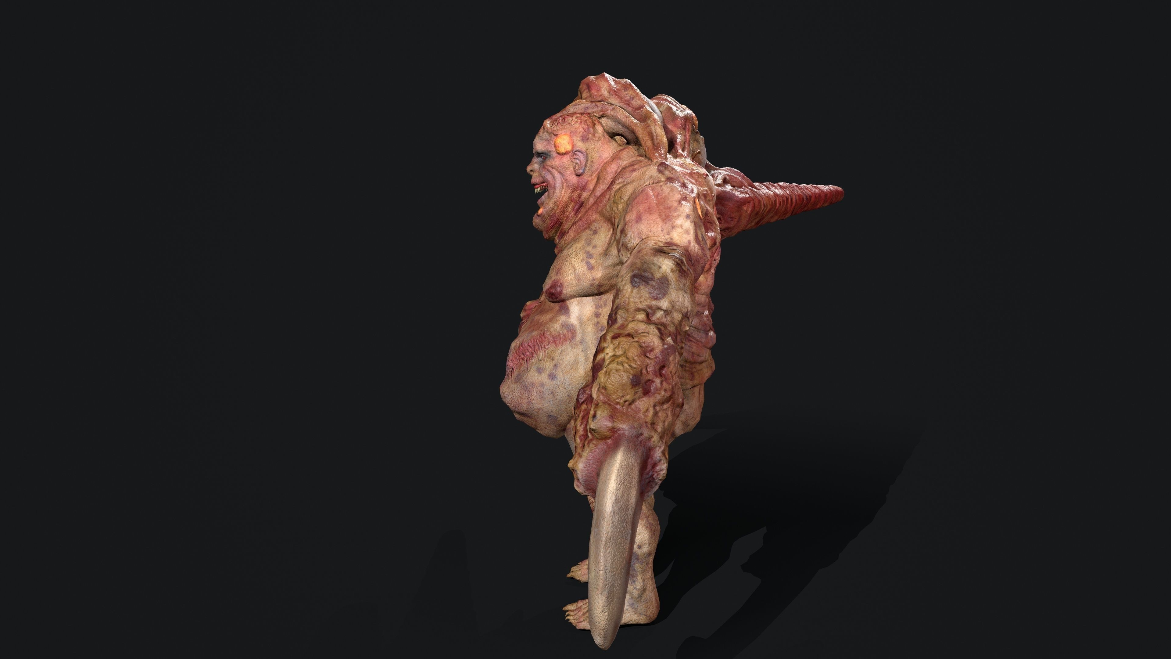 Butcher  Low-poly 3D model_7