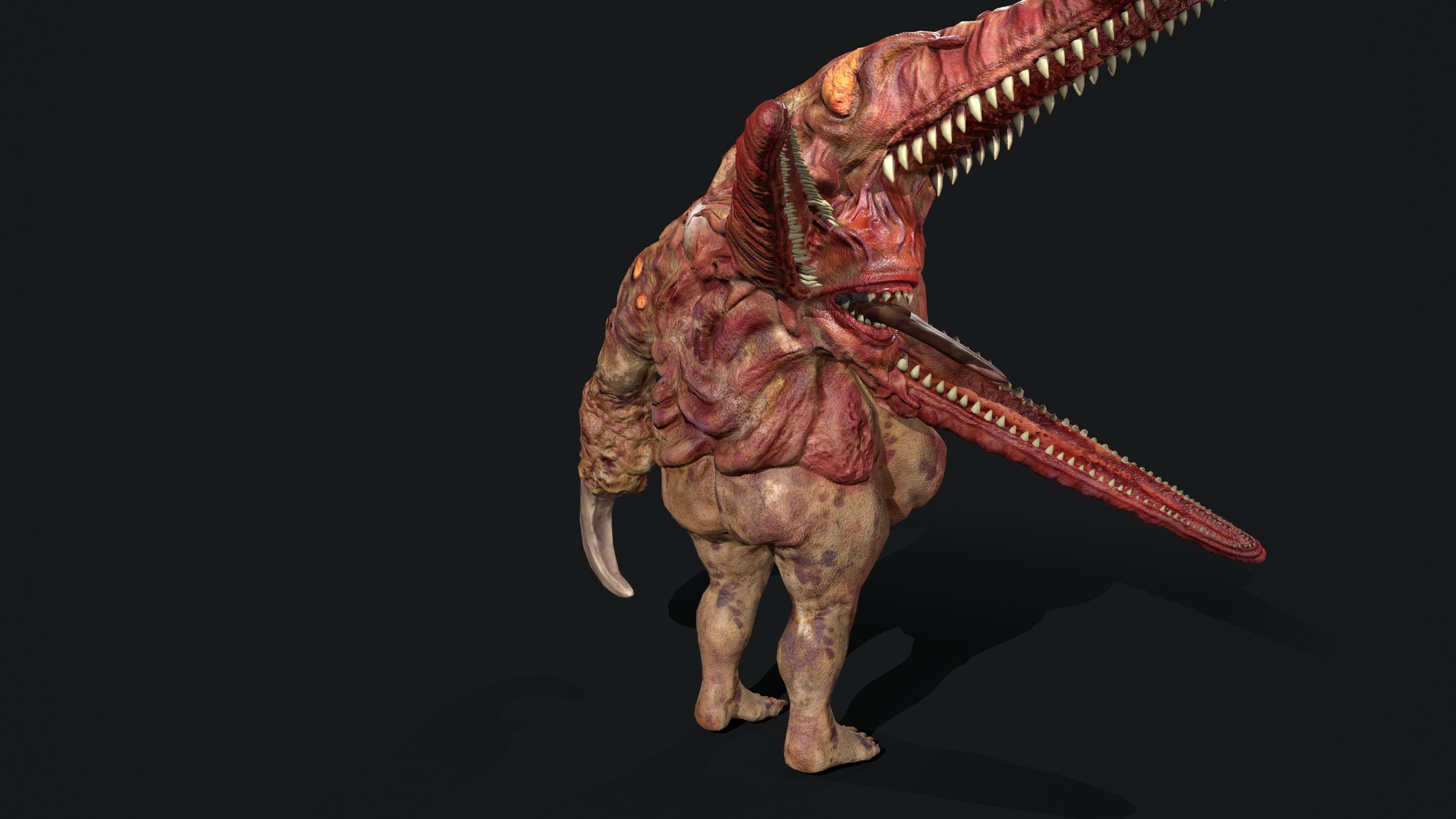 Butcher  Low-poly 3D model_4