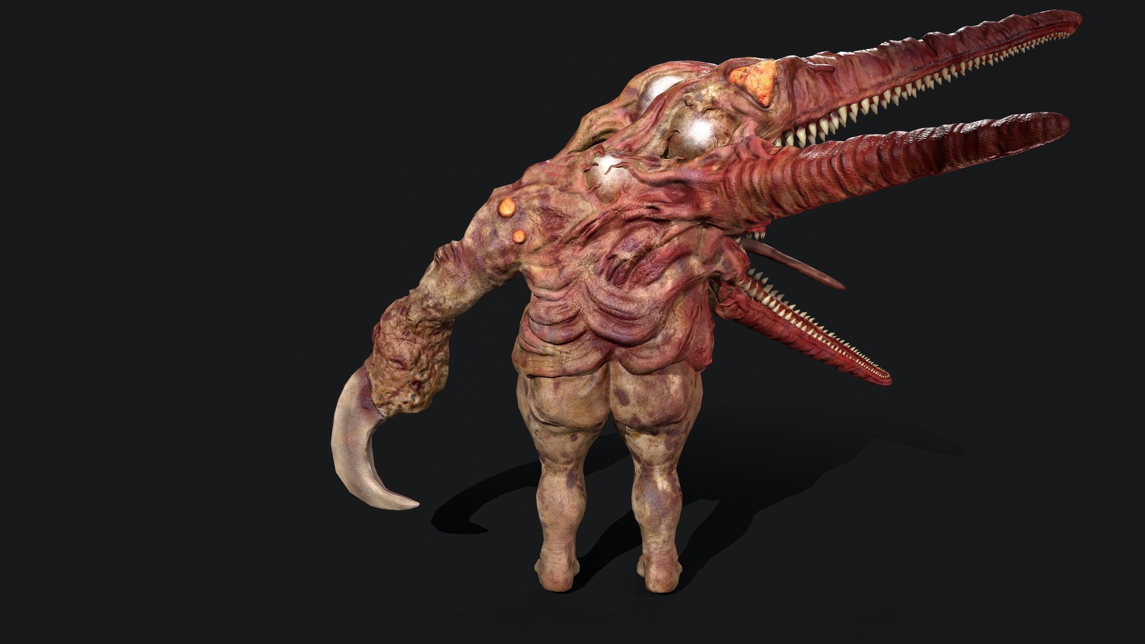 Butcher  Low-poly 3D model_5