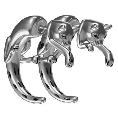 Unique Cat Hoop Earring