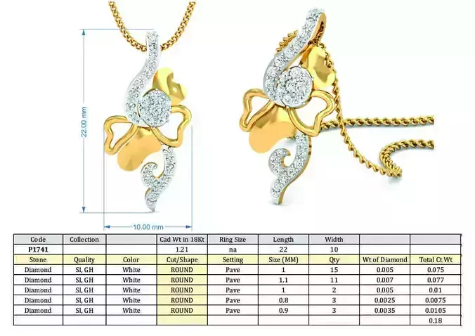 Diamond Solitaire Necklaces Set With Ring 3D Print Model