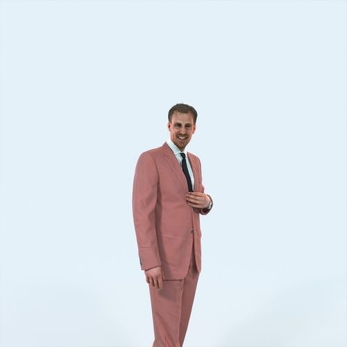 Mistery 09L Listening Elegant Business Man Low-poly 3D model