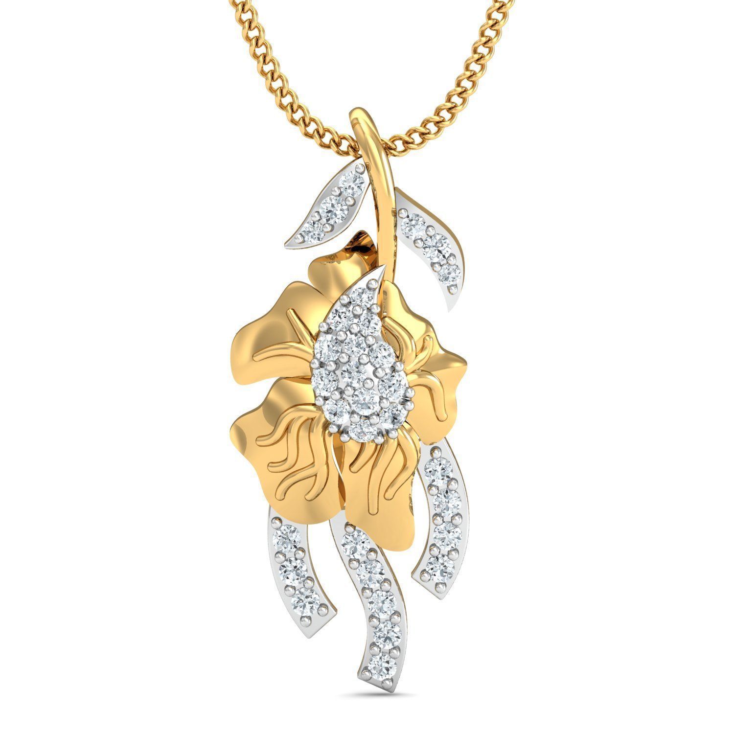 Diamond Solitaire Necklaces Set With Ring 3D Print Model 3D print model_3