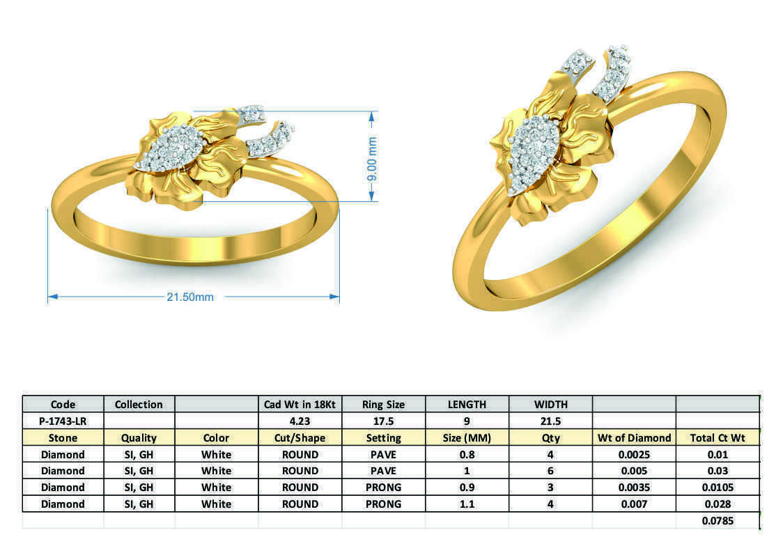 Diamond Solitaire Necklaces Set With Ring 3D Print Model 3D print model_2