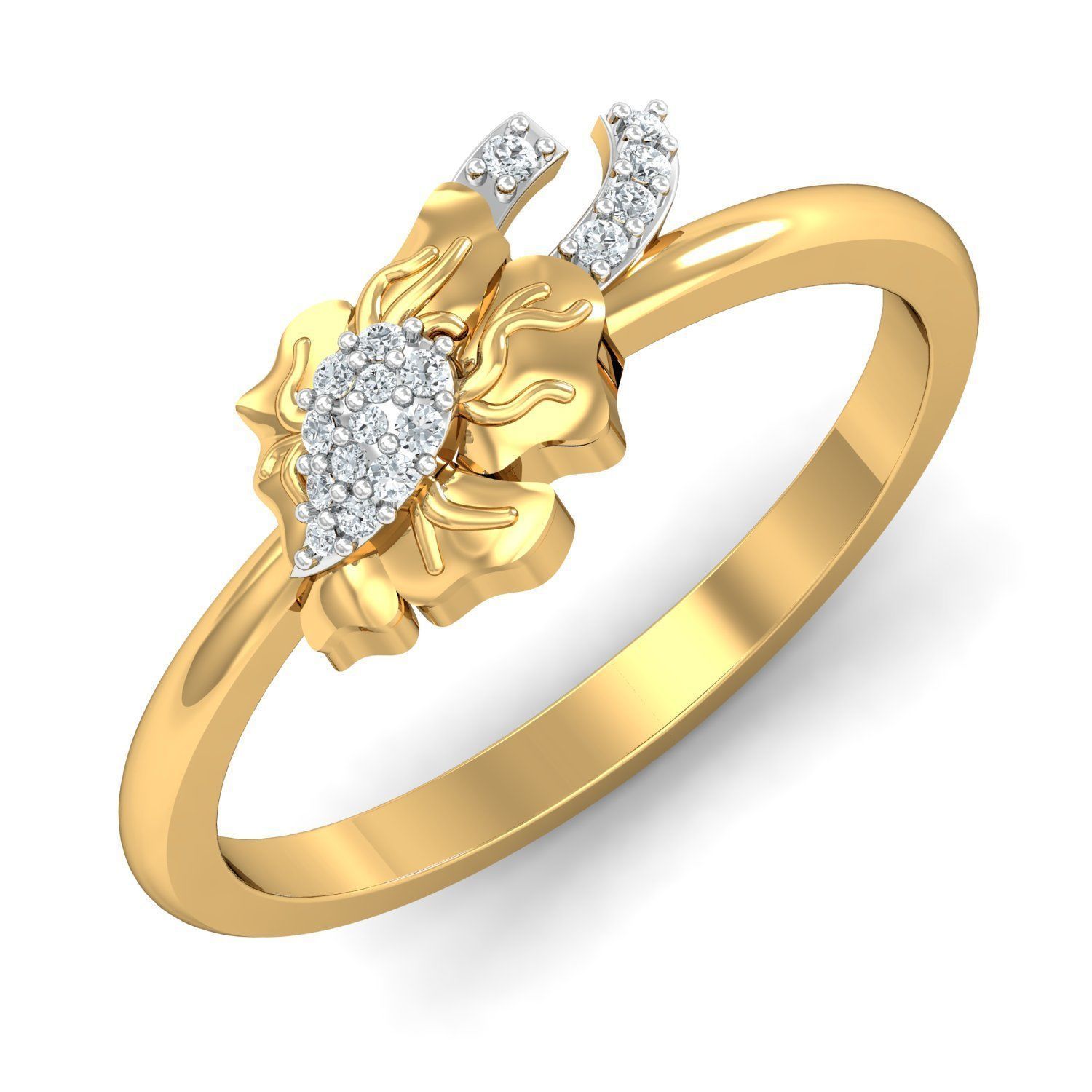 Diamond Solitaire Necklaces Set With Ring 3D Print Model 3D print model_9