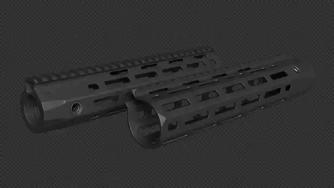 AR-15 KAC URX4 10Inch M-LOK Handguard Low-poly 3D model