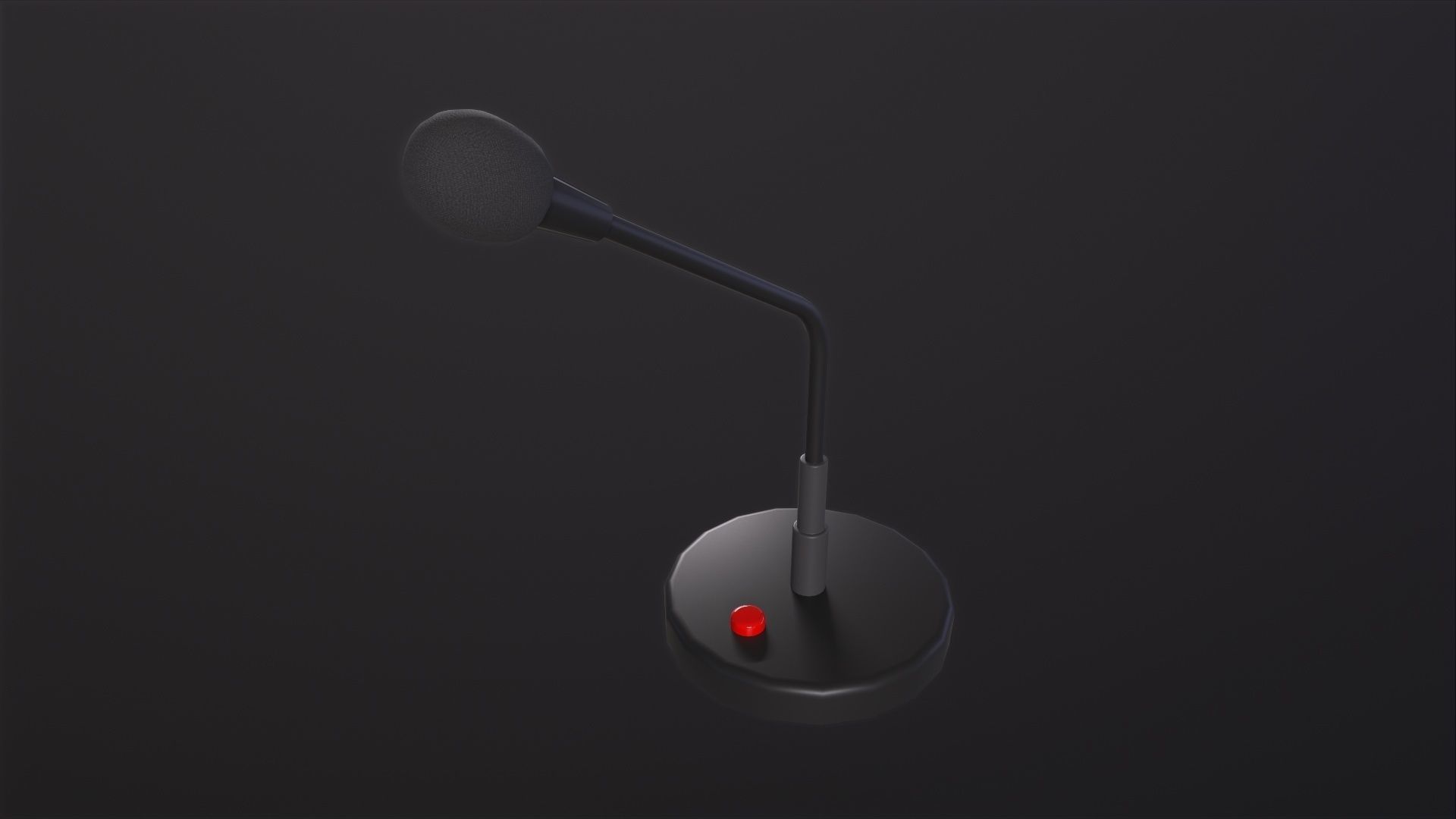 Conference Microphon 3D Model Low-poly 3D model_3
