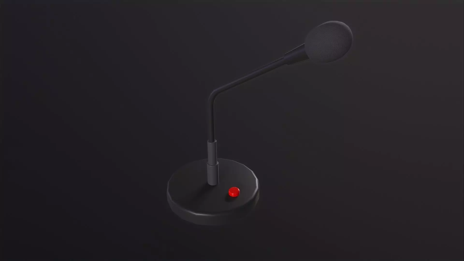 Conference Microphon 3D Model Low-poly 3D model_0