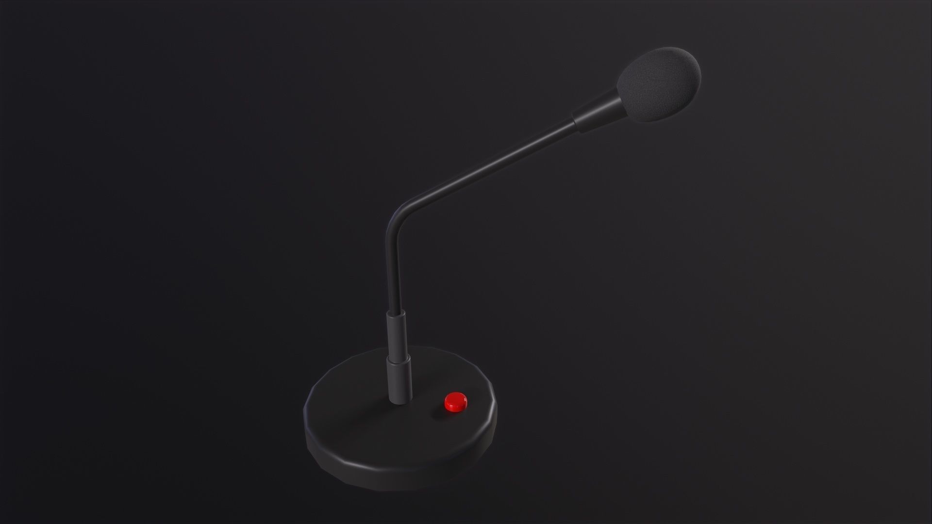 Conference Microphon 3D Model Low-poly 3D model_2