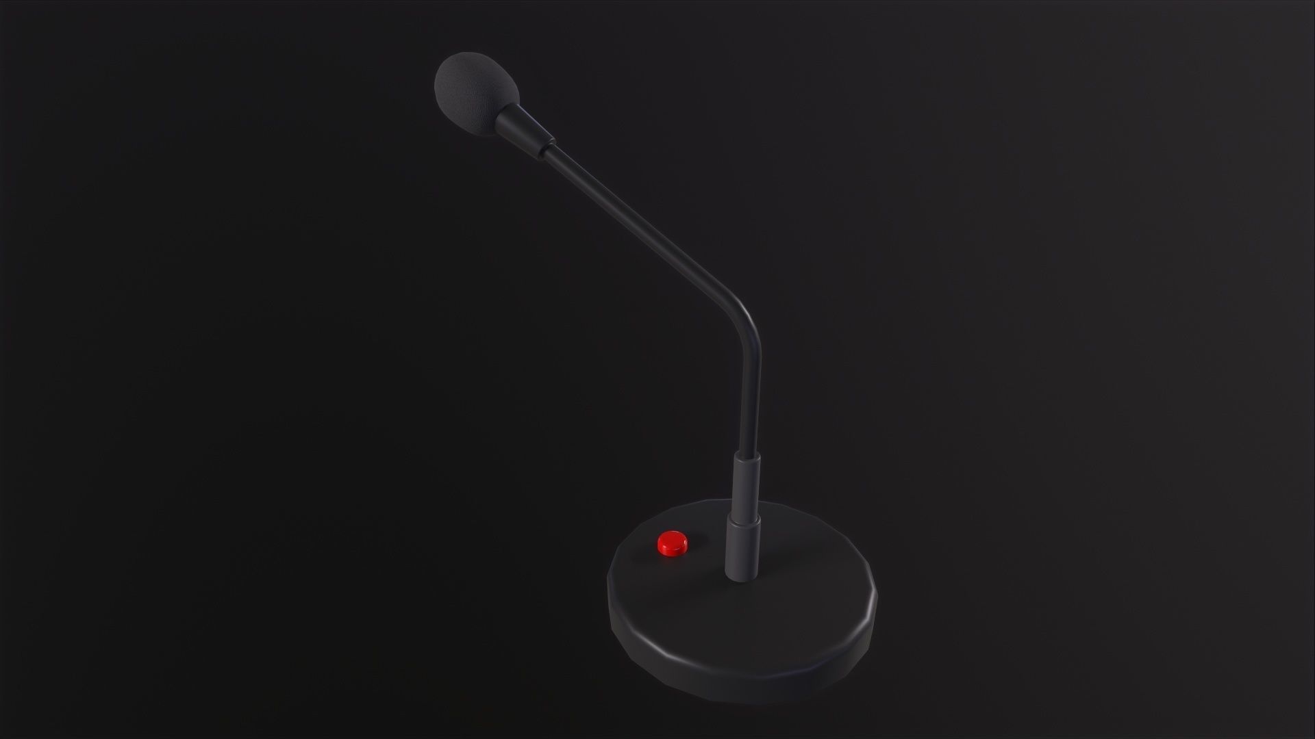 Conference Microphon 3D Model Low-poly 3D model_5