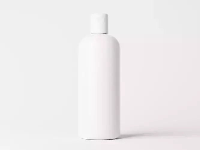 Cosmetic Bottle with Liquid Splash Low-poly 3D model