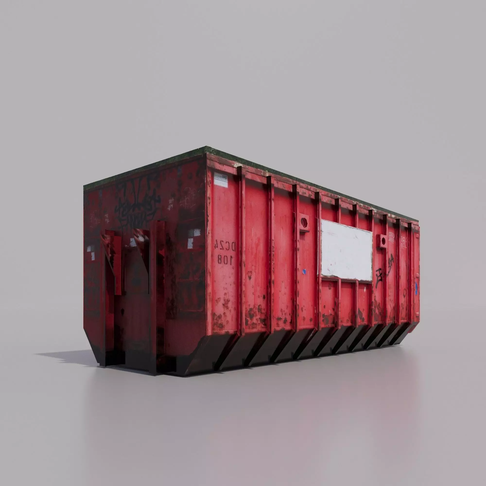 Rusty Garbage container 3D model