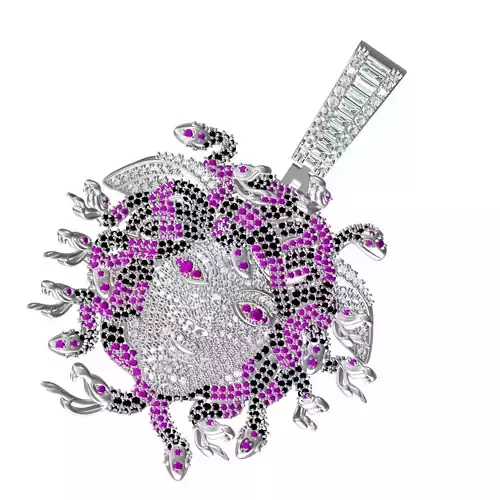 Medusa Head Diamond Hip Hop Pendant