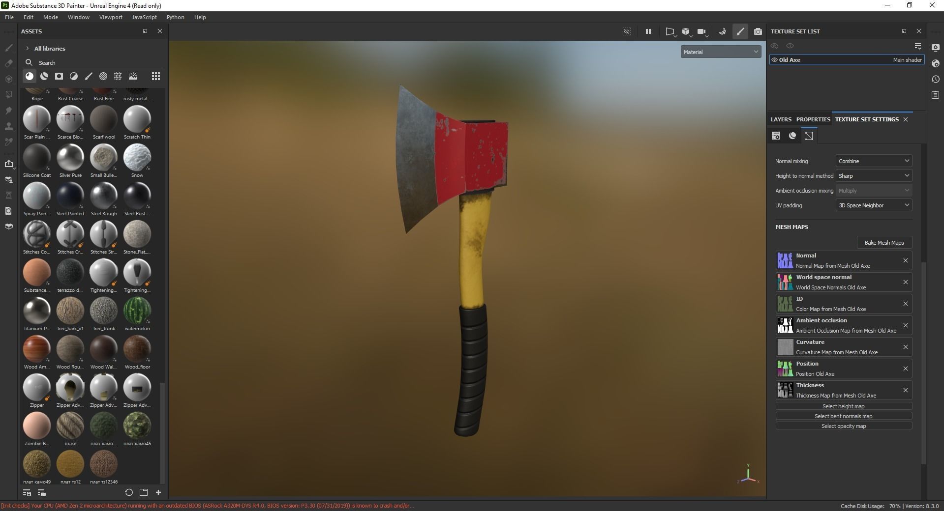 Old Axe 3D Model Low-poly 3D model_7