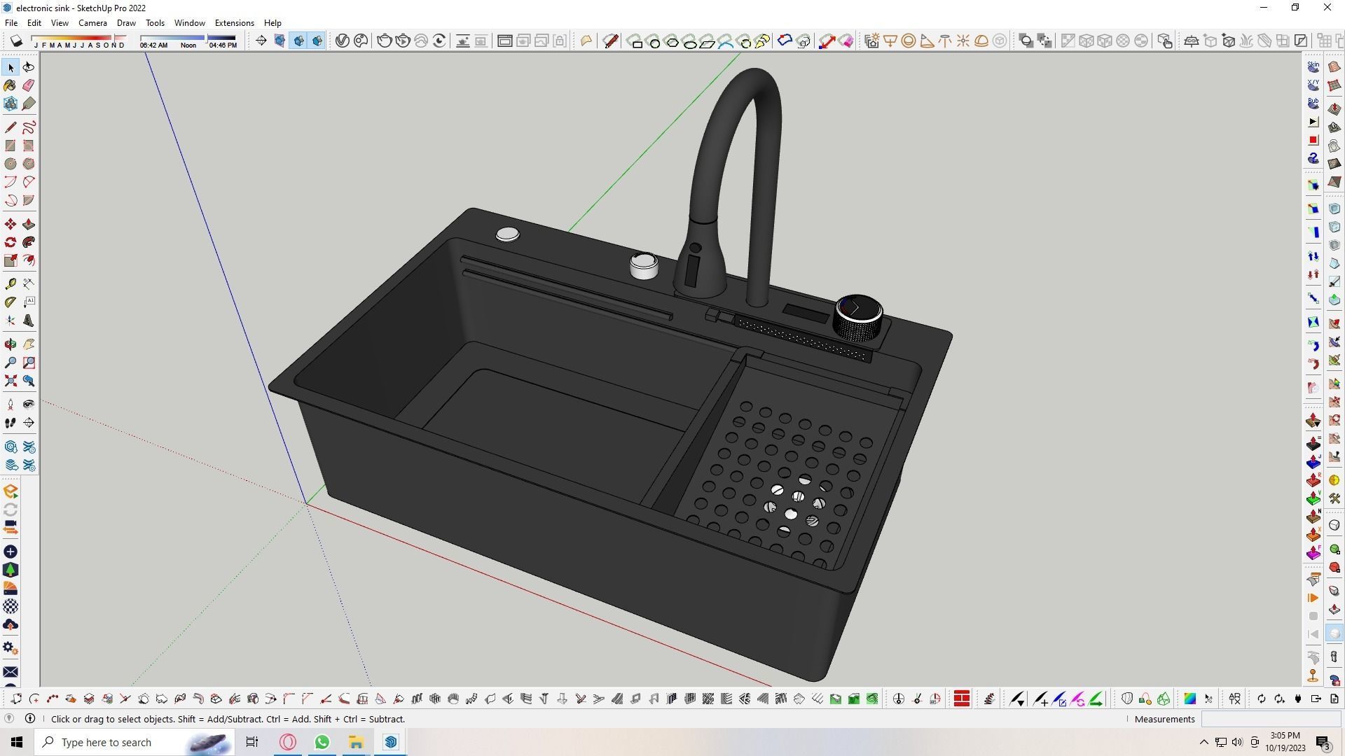 Kitchen sink Low-poly 3D model_2